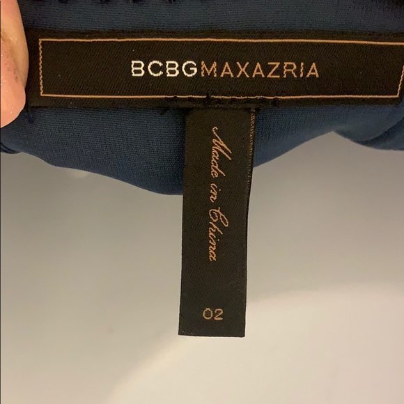 BCBGMaxAzria China Blue Ruched Strapless Dress - size 2 - Picture 8 of 10